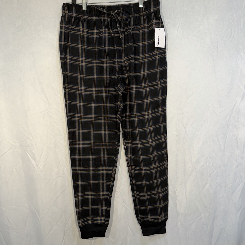 Sonoma Women's Goods For Life Flannel Pajama Pants EH6 Black Size M New
